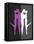 Purple and White Kiss-Felix Podgurski-Framed Stretched Canvas