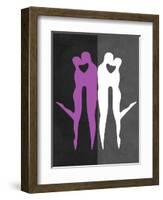 Purple and White Kiss-Felix Podgurski-Framed Art Print