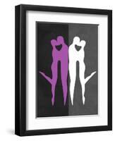 Purple and White Kiss-Felix Podgurski-Framed Art Print