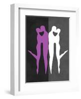 Purple and White Kiss-Felix Podgurski-Framed Art Print