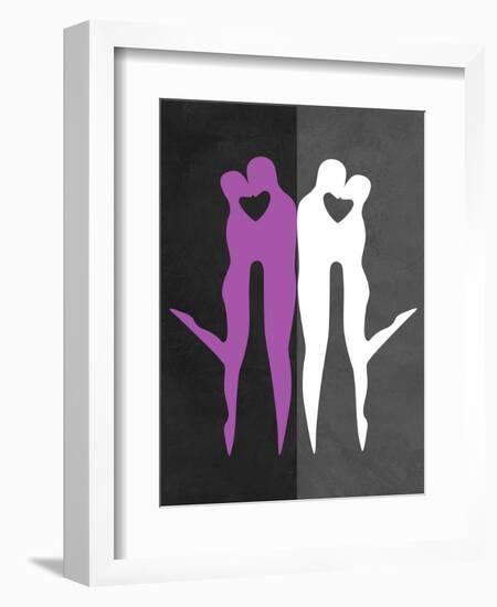 Purple and White Kiss-Felix Podgurski-Framed Art Print