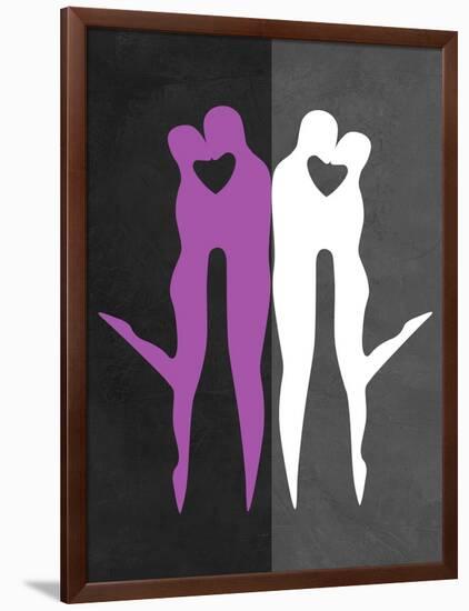 Purple and White Kiss-Felix Podgurski-Framed Art Print