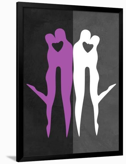 Purple and White Kiss-Felix Podgurski-Framed Art Print