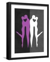 Purple and White Kiss-Felix Podgurski-Framed Art Print