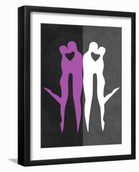 Purple and White Kiss-Felix Podgurski-Framed Art Print