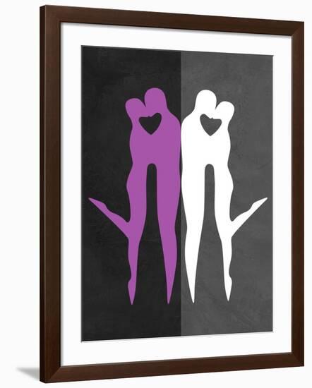 Purple and White Kiss-Felix Podgurski-Framed Art Print