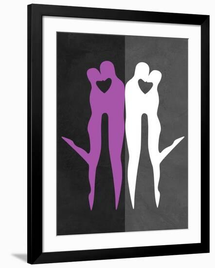 Purple and White Kiss-Felix Podgurski-Framed Art Print