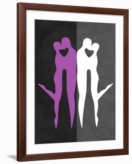 Purple and White Kiss-Felix Podgurski-Framed Art Print