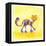 Purple and Yellow Cat-null-Framed Stretched Canvas