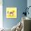 Purple and Yellow Cat-null-Giclee Print displayed on a wall