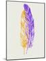 Purple and Yellow Feathers III-Hallie Clausen-Mounted Art Print