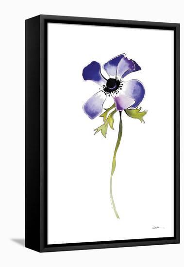 Purple Anemone IV-Shirley Novak-Framed Stretched Canvas