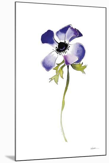 Purple Anemone IV-Shirley Novak-Mounted Art Print