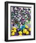 Purple Asters and Lemons-Christopher Ryland-Framed Giclee Print