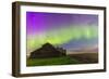 Purple Aurora over an Old Barn in Southern Alberta, Canada-Stocktrek Images-Framed Photographic Print