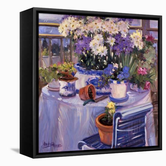 Purple Balcony-Allayn Stevens-Framed Stretched Canvas