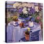 Purple Balcony-Allayn Stevens-Stretched Canvas