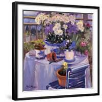 Purple Balcony-Allayn Stevens-Framed Art Print