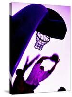 Purple Basketball Game-null-Stretched Canvas