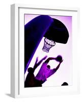 Purple Basketball Game-null-Framed Photographic Print