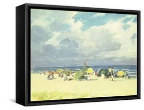 Purple Beach Scene-Edward Henry Potthast-Framed Stretched Canvas