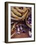 Purple Beans and Pods in Small Baskets-Vladimir Shulevsky-Framed Photographic Print