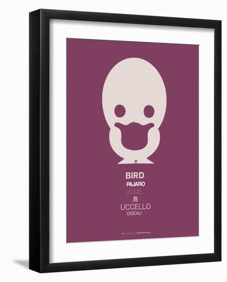 Purple Bird Multilingual Poster-NaxArt-Framed Art Print