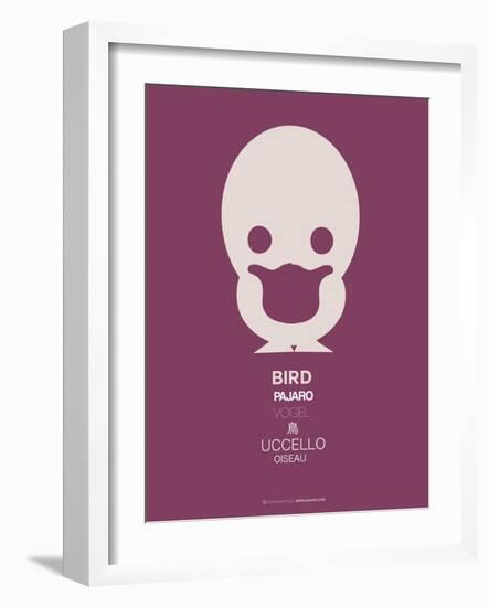 Purple Bird Multilingual Poster-NaxArt-Framed Art Print