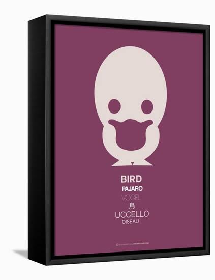 Purple Bird Multilingual Poster-NaxArt-Framed Stretched Canvas