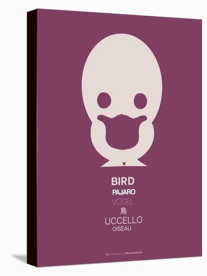 Purple Bird Multilingual Poster-NaxArt-Stretched Canvas
