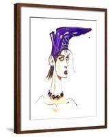 Purple boot hat: from a series inspired by Elsa Schiaparelli 's shoe-shaped hat-Neale Osborne-Framed Giclee Print