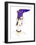Purple boot hat: from a series inspired by Elsa Schiaparelli 's shoe-shaped hat-Neale Osborne-Framed Giclee Print