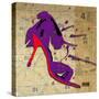 Purple Bow Heel-Roderick E. Stevens-Stretched Canvas