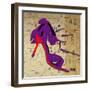 Purple Bow Heel-Roderick E. Stevens-Framed Giclee Print