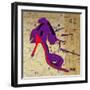 Purple Bow Heel-Roderick E. Stevens-Framed Giclee Print