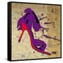 Purple Bow Heel-Roderick E. Stevens-Framed Stretched Canvas