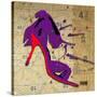 Purple Bow Heel-Roderick E. Stevens-Stretched Canvas