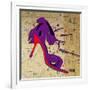 Purple Bow Heel-Roderick E. Stevens-Framed Giclee Print