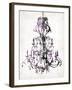 Purple Chandelier-OnRei-Framed Art Print