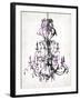 Purple Chandelier-OnRei-Framed Art Print