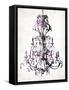 Purple Chandelier-OnRei-Framed Stretched Canvas