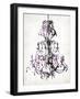 Purple Chandelier-OnRei-Framed Art Print