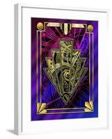 Purple Chevron-Art Deco Designs-Framed Giclee Print