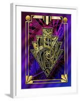 Purple Chevron-Art Deco Designs-Framed Giclee Print