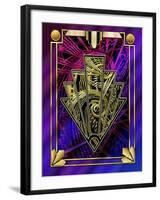 Purple Chevron-Art Deco Designs-Framed Giclee Print