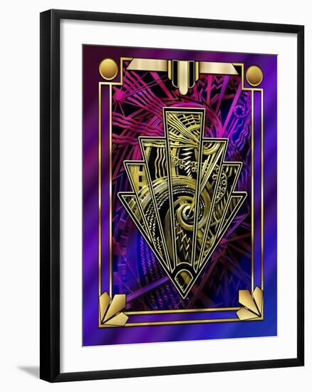 Purple Chevron-Art Deco Designs-Framed Giclee Print