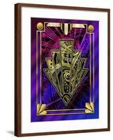 Purple Chevron-Art Deco Designs-Framed Giclee Print