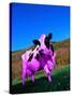 Purple Cow in a Field-Lynn M^ Stone-Stretched Canvas