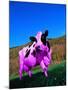 Purple Cow in a Field-Lynn M^ Stone-Mounted Photographic Print