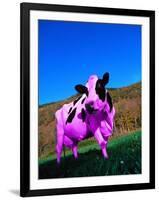 Purple Cow in a Field-Lynn M^ Stone-Framed Photographic Print